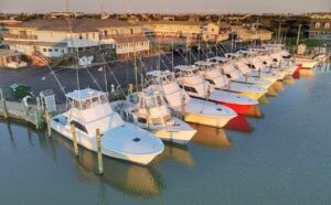 Charter boats on the port