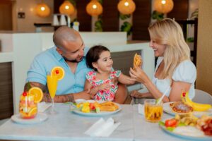 Family eating together