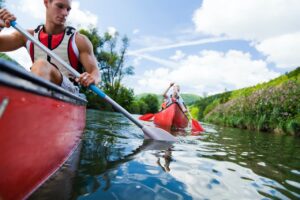 Group of people kayaking