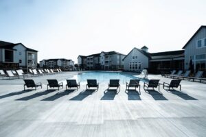 Hotel with a swimming pool