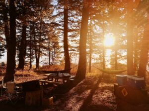 Nature park camping site