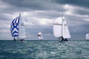 White boat sailing in the sea