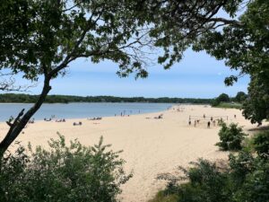 Beachside with lots of people