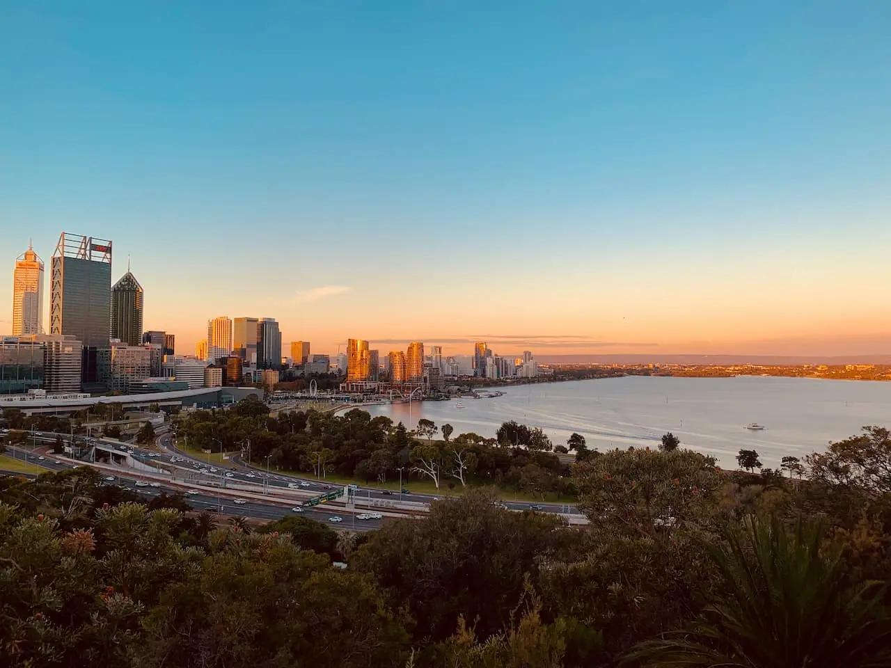 Perth City At Dusk