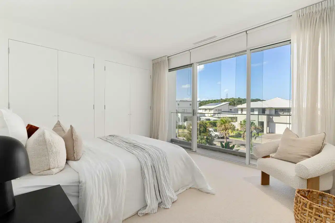 A White Bedroom Facing the Window